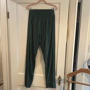 Dark Green Snap Button Pants